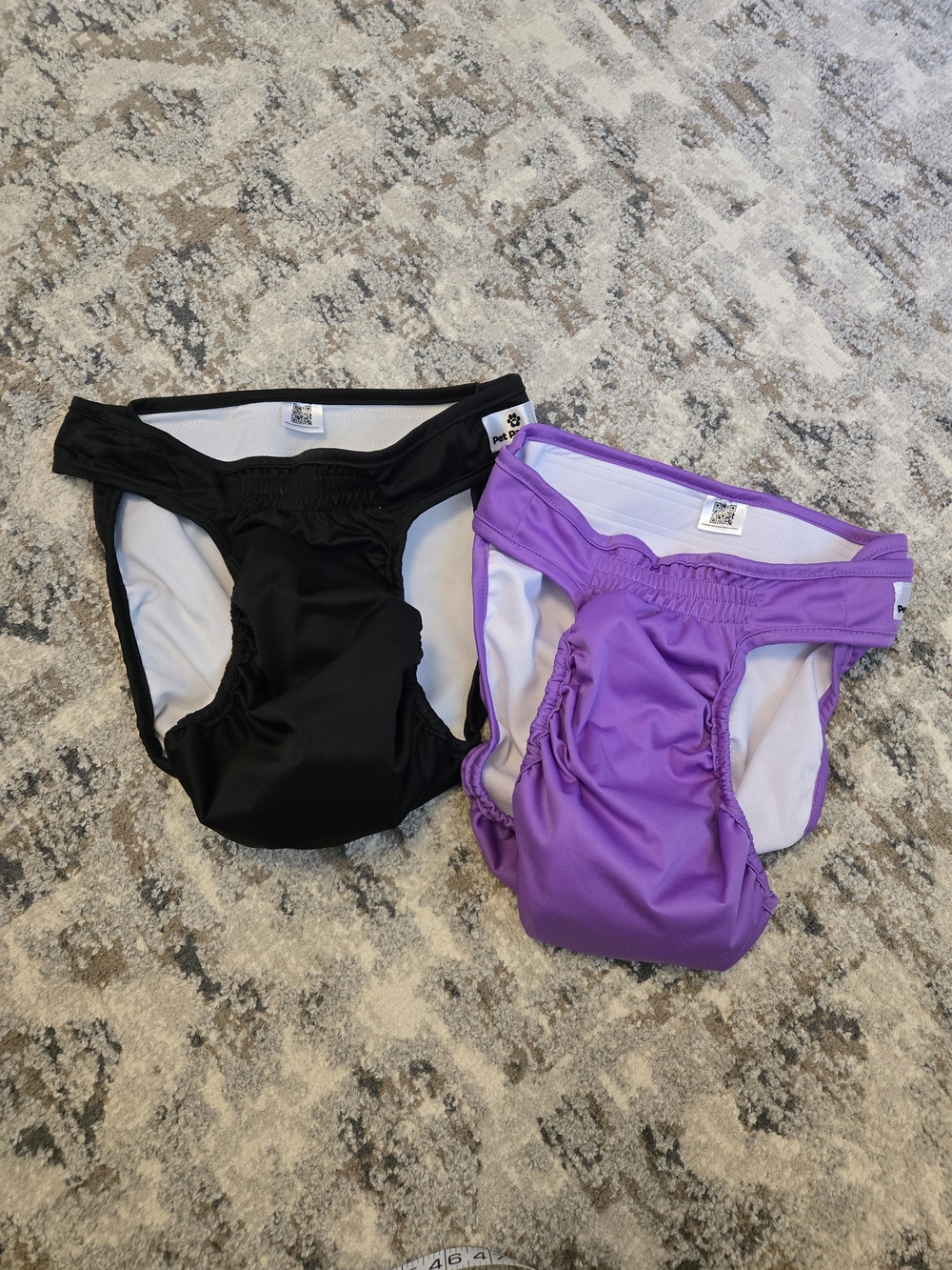 Dog Diaper Reusable Briefs - Black & Purple